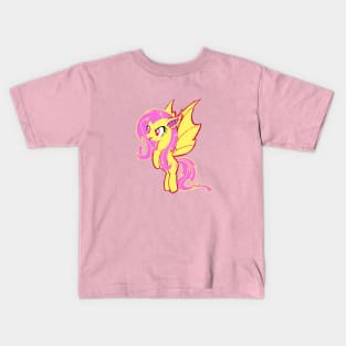 Flutterbat Illustration - Fluttershy Fan Art Kids T-Shirt